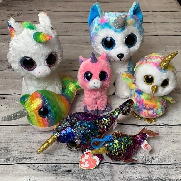 Unicorn Beanie Boo Lot - Picture 1 of 16